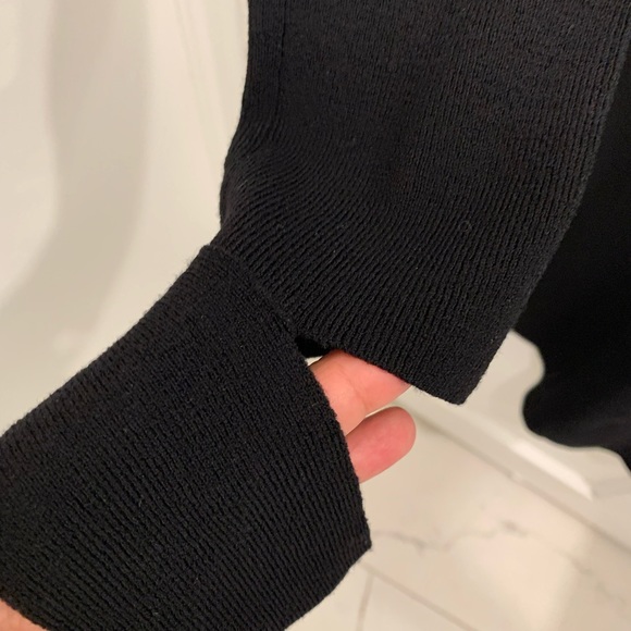 NWT Helmut Lang long black slash cuff sweater dress. Size large - Picture 3 of 6